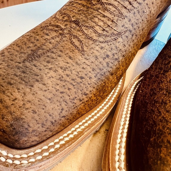 Anderson Bean Cowboy Boots Tag Boar Blue Aged 335516 Men's 9 EE Wide NWT - Picture 4 of 10